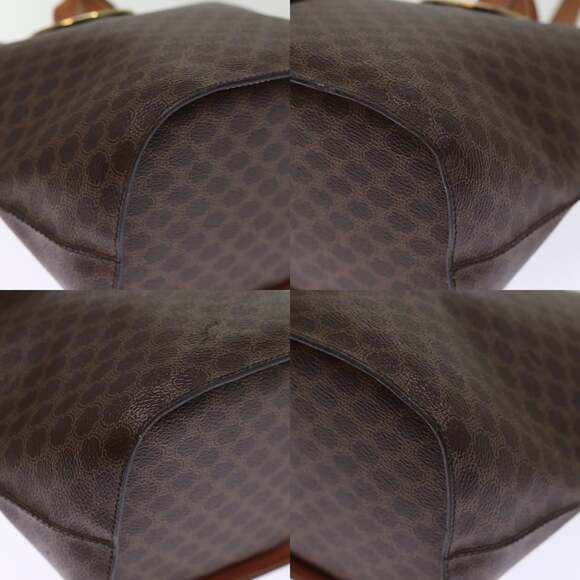 CELINE Macadam Canvas Shoulder Bag Pvc Brown - Picture 10 of 13